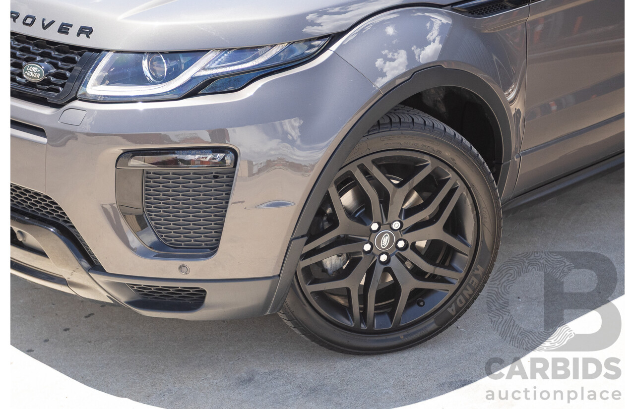 08/2016 Range Rover Evoque Td4 180 HSE Dynamic (AWD) LV MY17 5D Wagon Waitomo Grey Turbo Diesel 2.0L