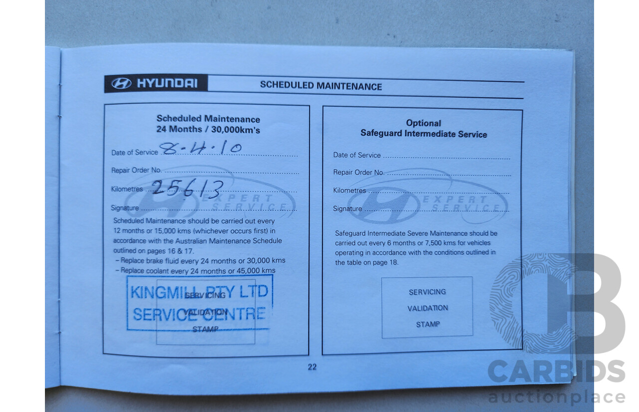 8/2009 Hyundai Getz S TB MY09 3d Hatchback Blue 1.4L