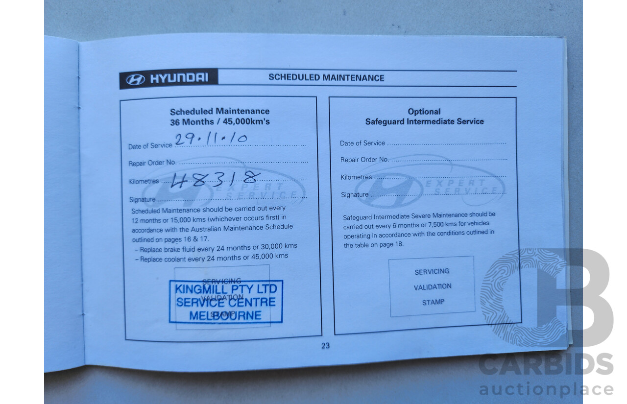 8/2009 Hyundai Getz S TB MY09 3d Hatchback Blue 1.4L