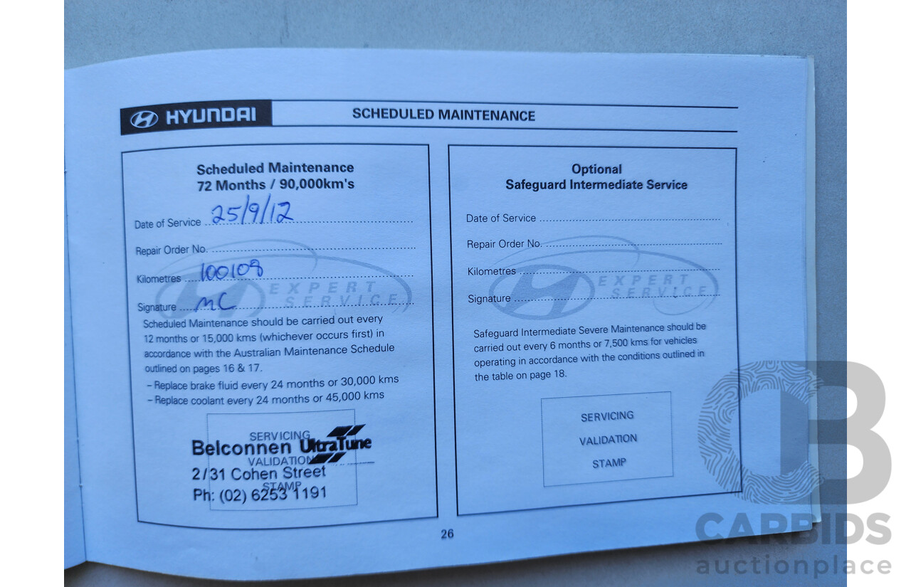 8/2009 Hyundai Getz S TB MY09 3d Hatchback Blue 1.4L