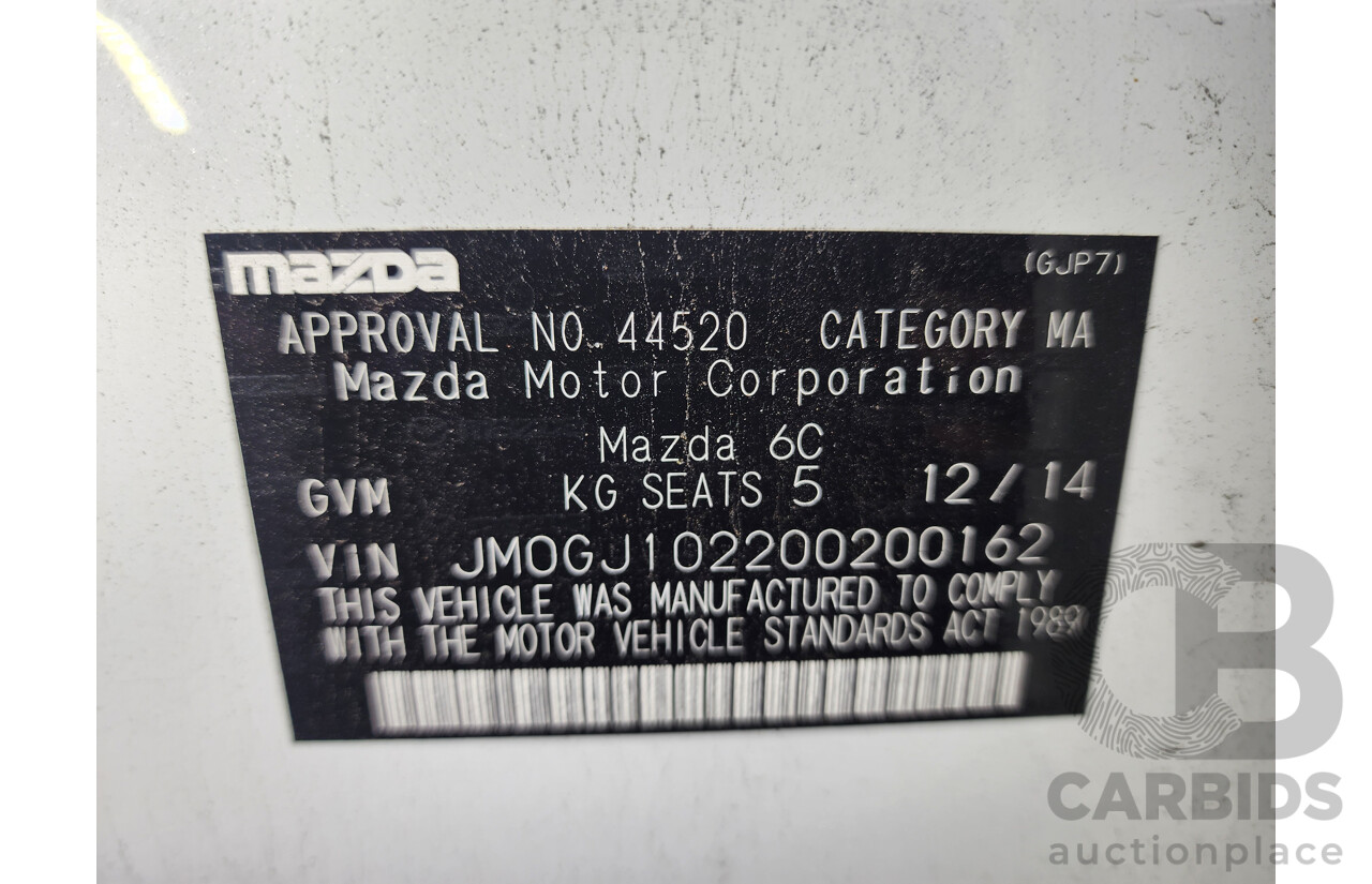 12/2014 Mazda Mazda6 Atenza 6C 4d Sedan White 2.2L