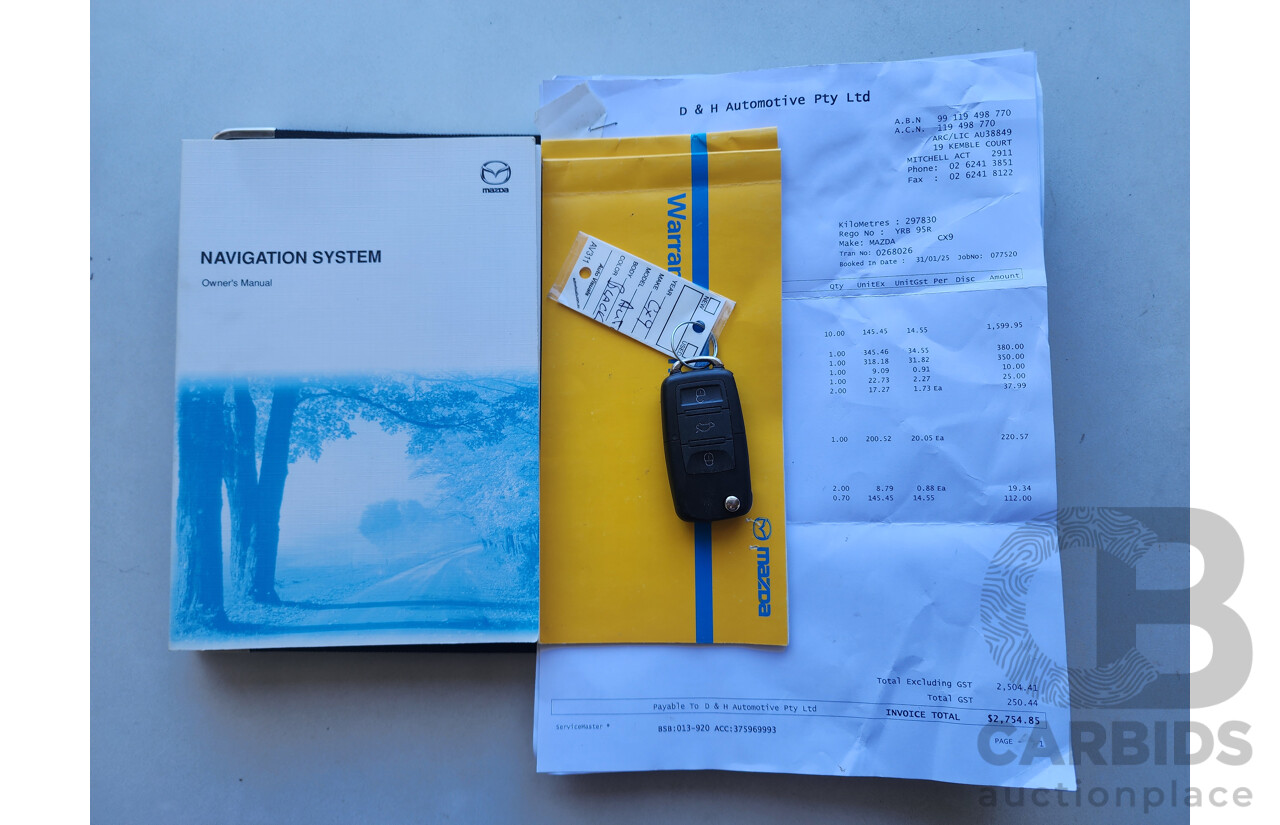 11/2008 Mazda Cx-9 Luxury  4d Wagon Black 3.7L