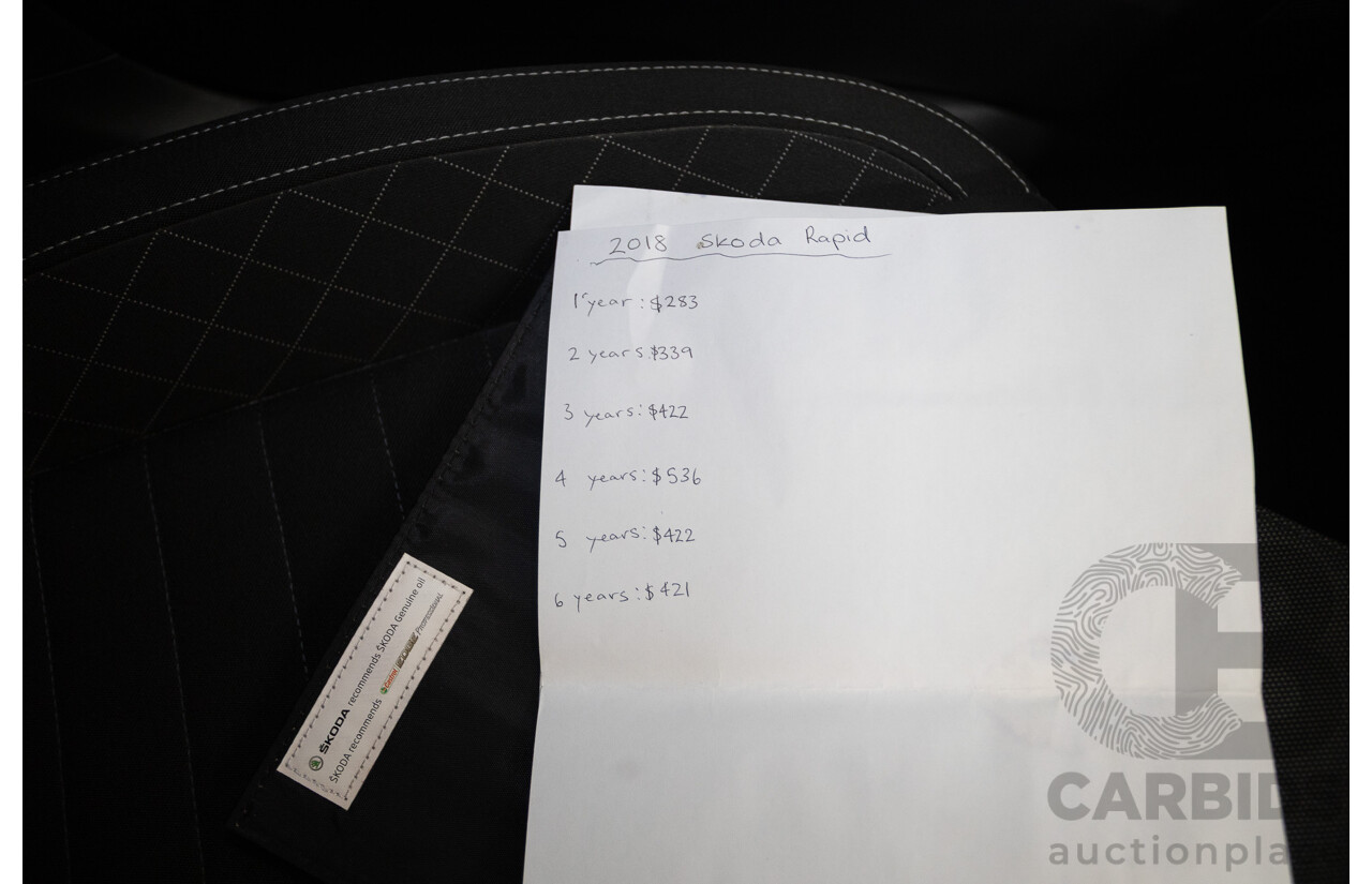 03/2018 Skoda Rapid  92 TSI NH MY18 4D Wagon Corrida Red Turbo 1.4L