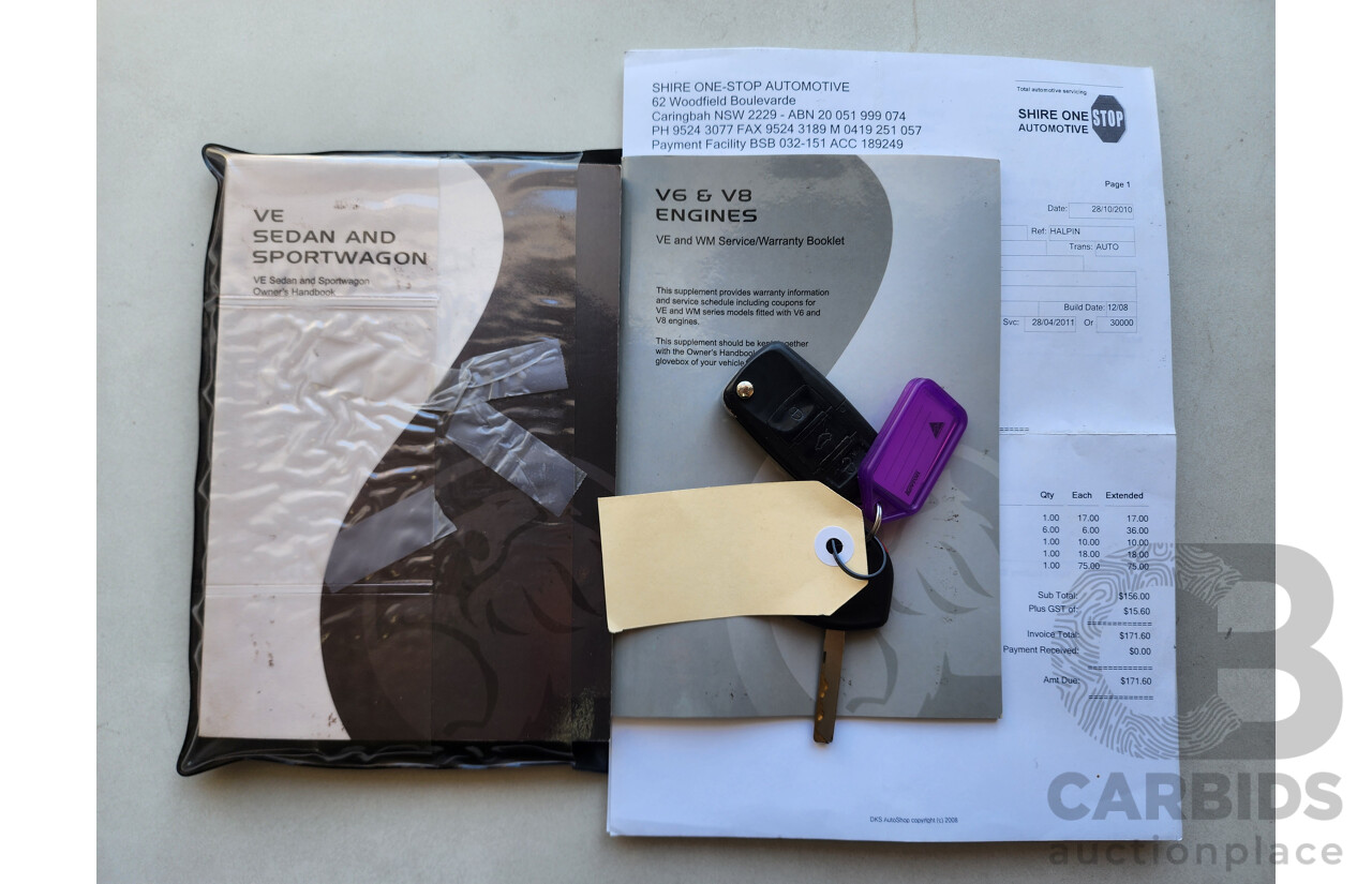 11/2008 Holden Commodore 60TH Anniversary VE MY09 4d Sportwagon Black 3.6L