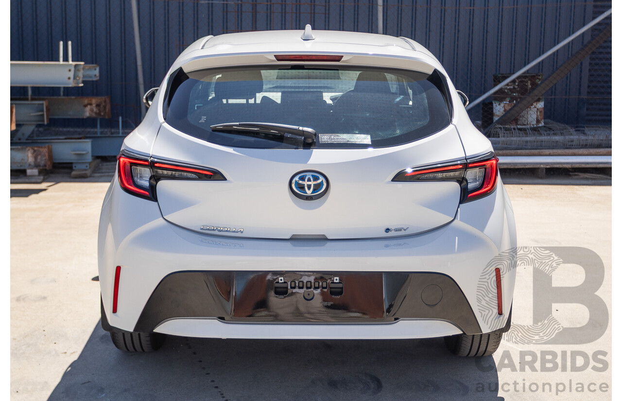 11/2024 Toyota Corolla Ascent Sport Hybrid ZWE219R 5D Hatchback Glacier White 1.8L - 70kw Hybrid