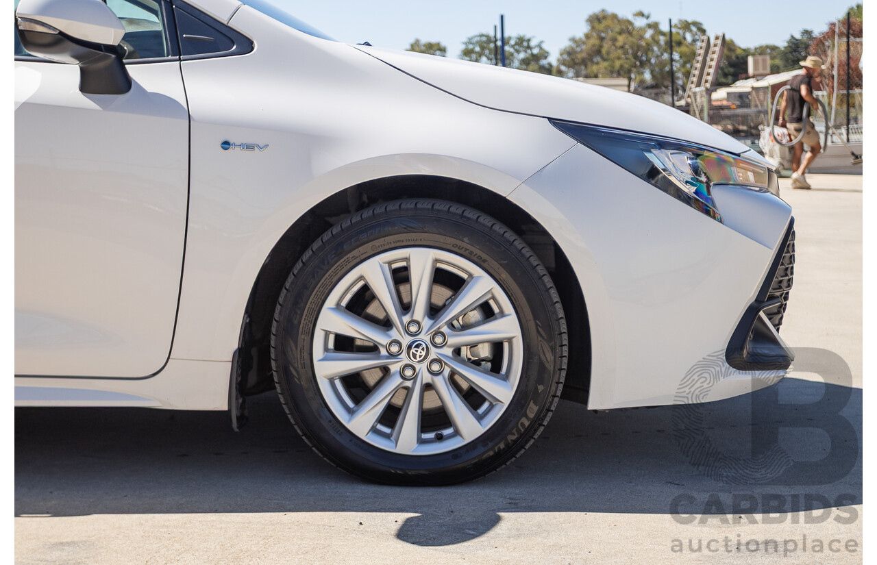 11/2024 Toyota Corolla Ascent Sport Hybrid ZWE219R 5D Hatchback Glacier White 1.8L - 70kw Hybrid