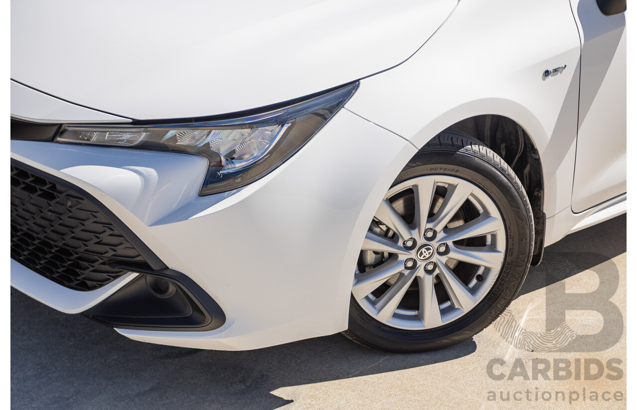 11/2024 Toyota Corolla Ascent Sport Hybrid ZWE219R 5D Hatchback Glacier White 1.8L - 70kw Hybrid