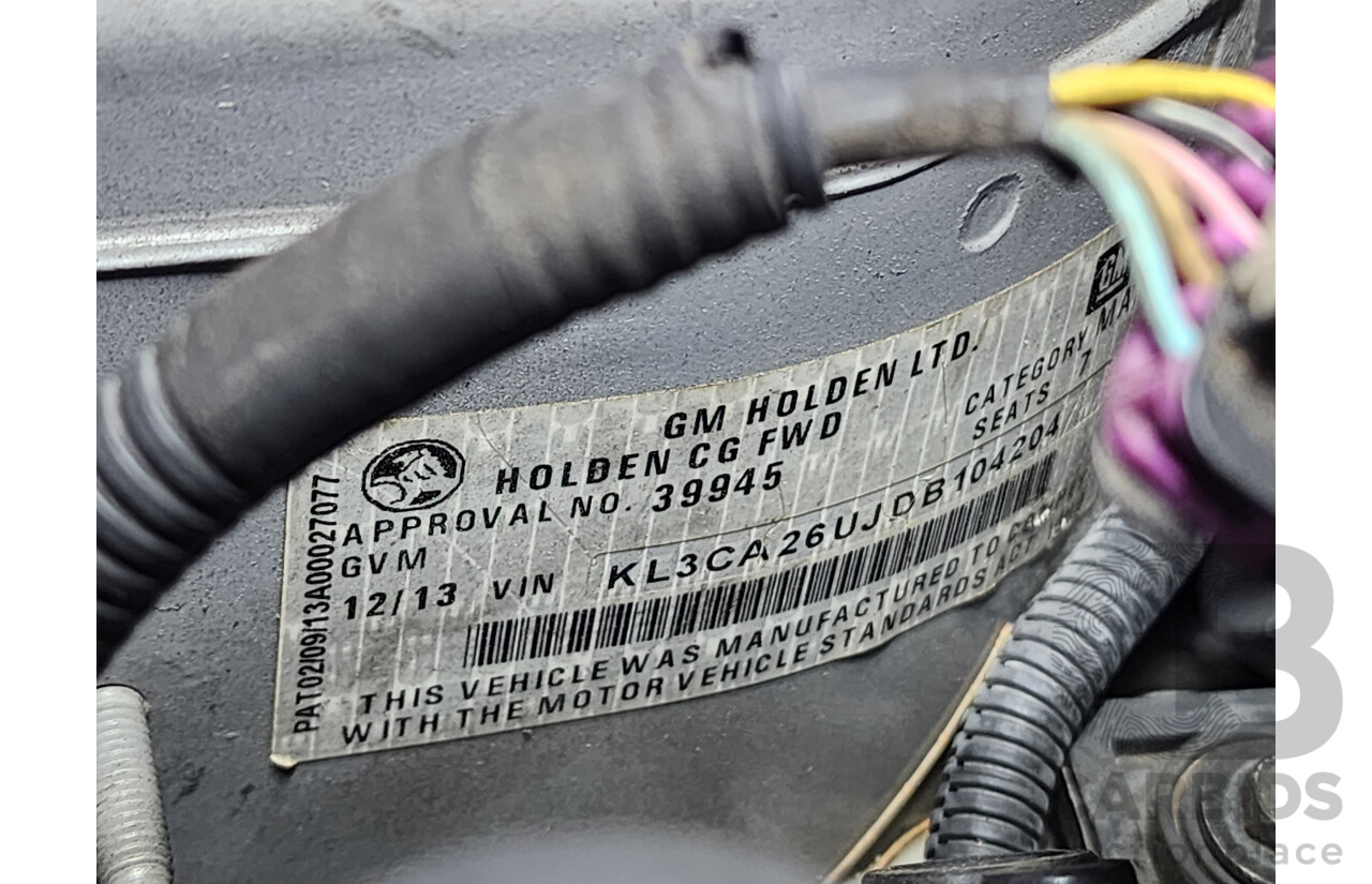 12/2013 Holden Captiva 7 SX (fwd) CG MY13 4d Wagon Silver 2.4L