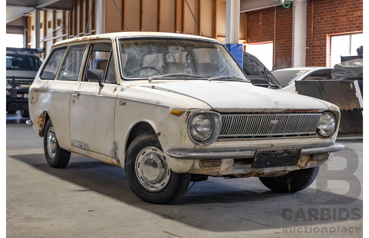 Circa 1969 Toyota Corolla KE16 2d Wagon White 1.1L