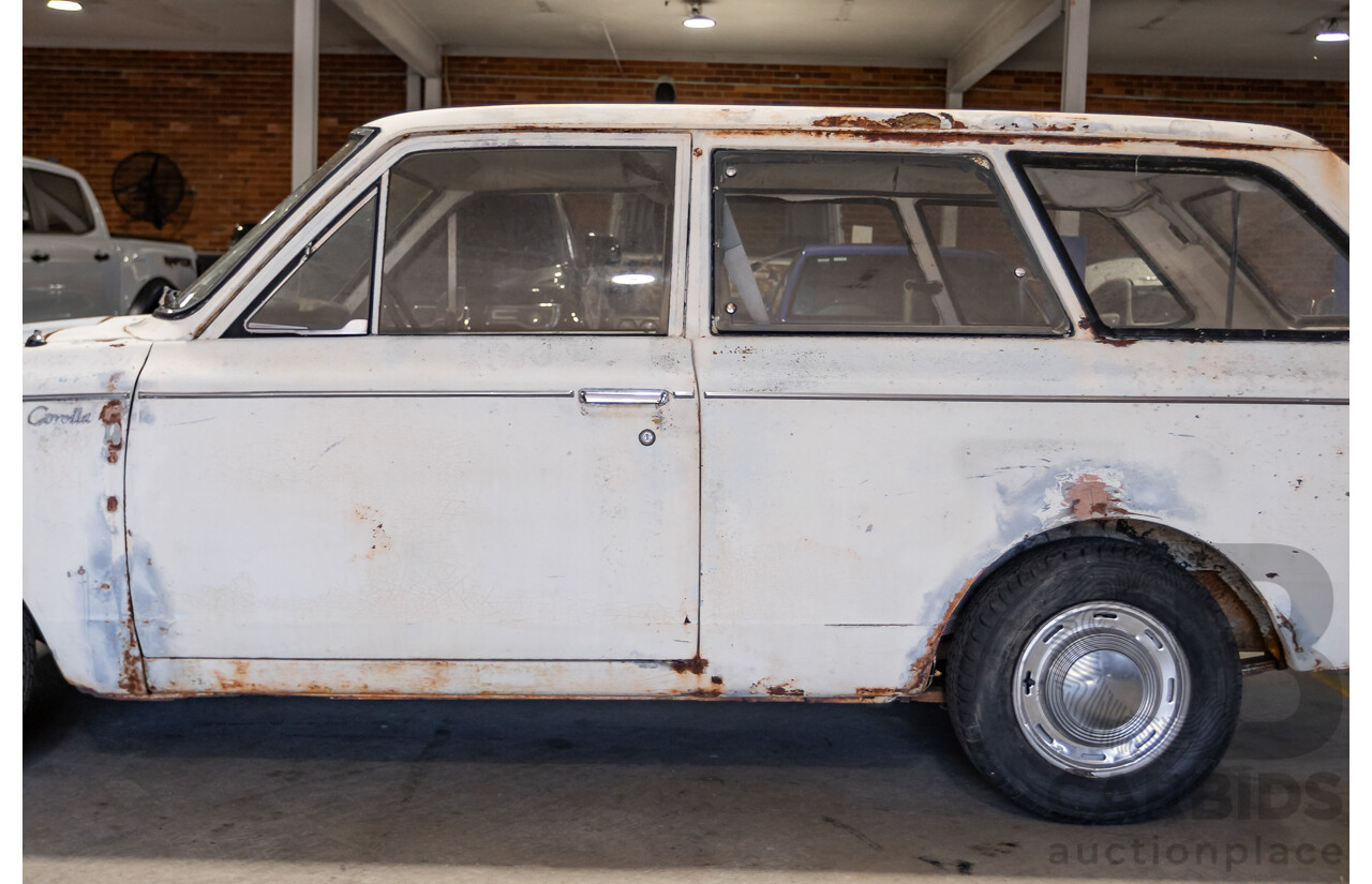 Circa 1969 Toyota Corolla KE16 2d Wagon White 1.1L