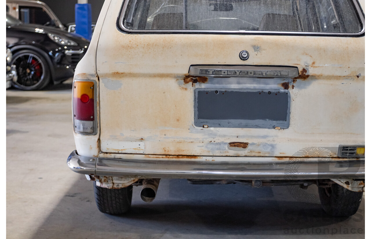 Circa 1969 Toyota Corolla KE16 2d Wagon White 1.1L