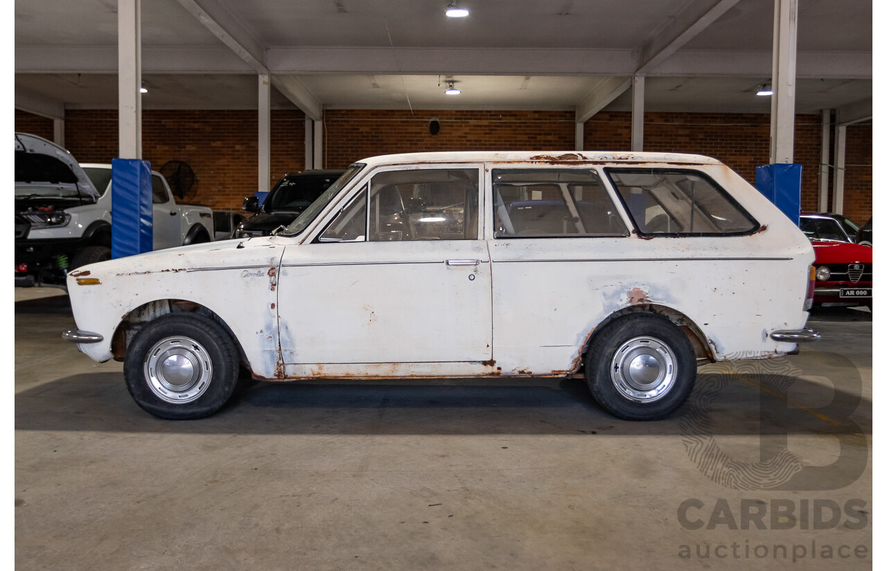 Circa 1969 Toyota Corolla KE16 2d Wagon White 1.1L