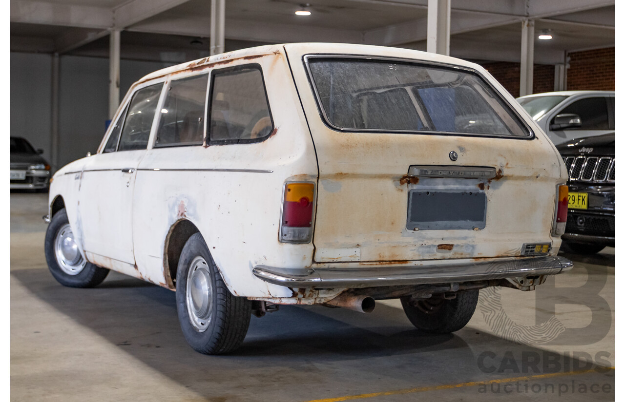 Circa 1969 Toyota Corolla KE16 2d Wagon White 1.1L