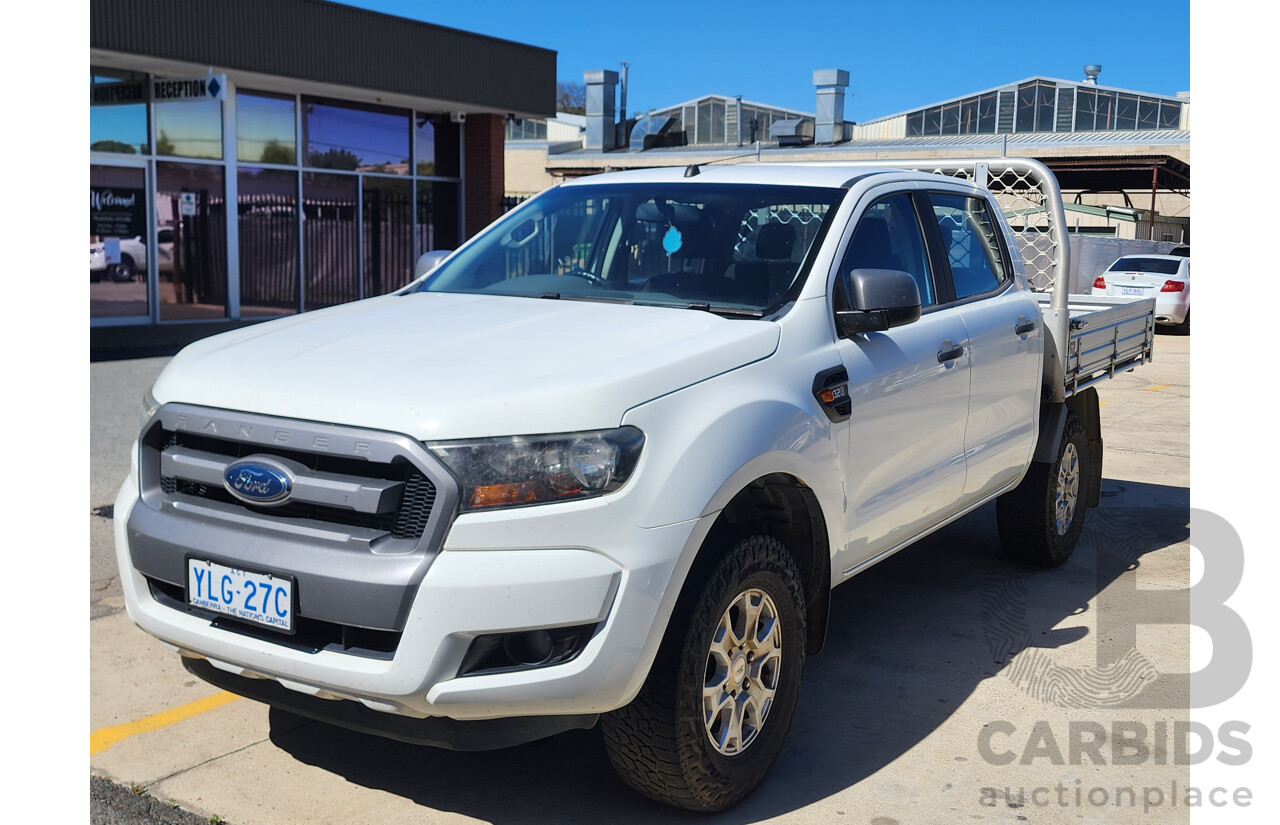 6/2016 Ford Ranger XLS 3.2 (4x4) PX MKII Dual Cab Utility White 3.2L