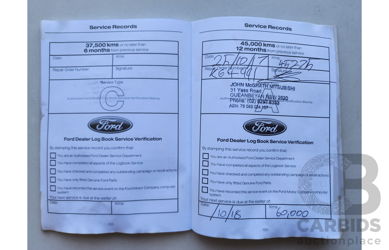 6/2016 Ford Ranger XLS 3.2 (4x4) PX MKII Dual Cab Utility White 3.2L