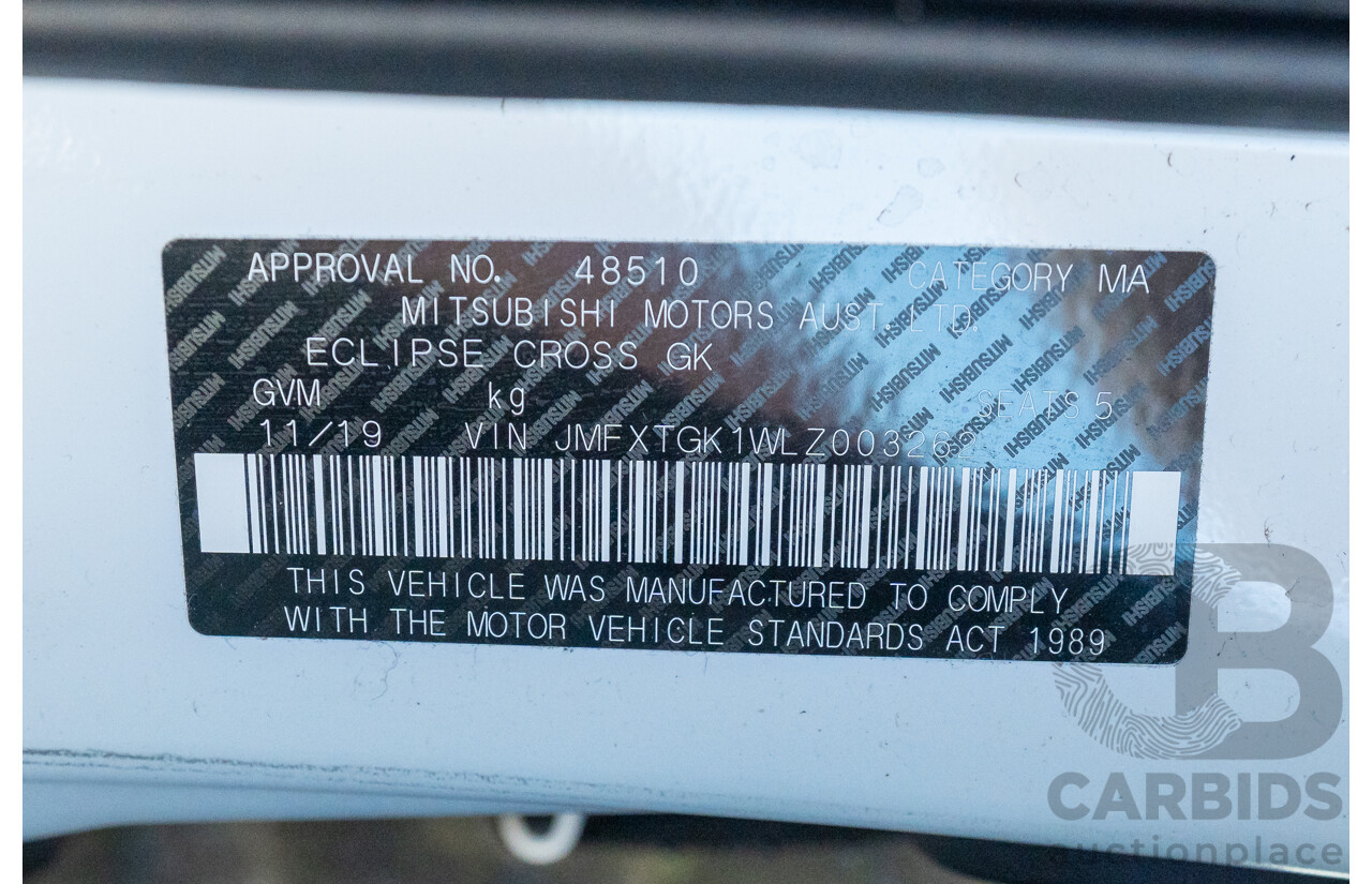 11/2019 Mitsubishi Eclipse Cross LS (2WD) YA MY20 4D Wagon Wicked White Turbo 1.5L