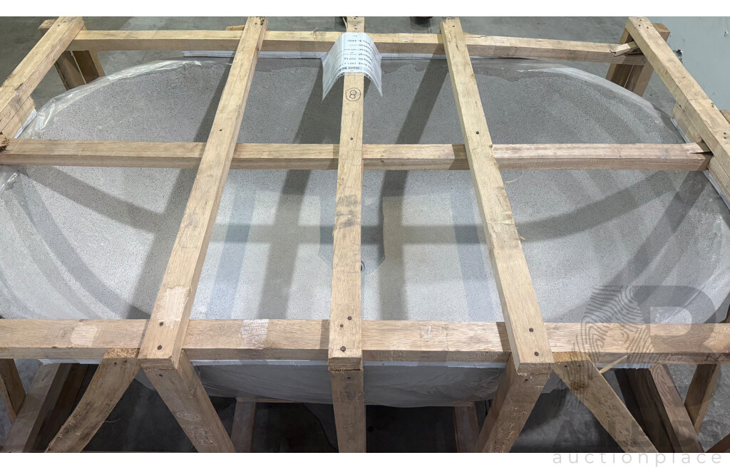 Stone Bath - Light Grey Terrazzo, 190L X 110W X 61H - ORP $4,400.00