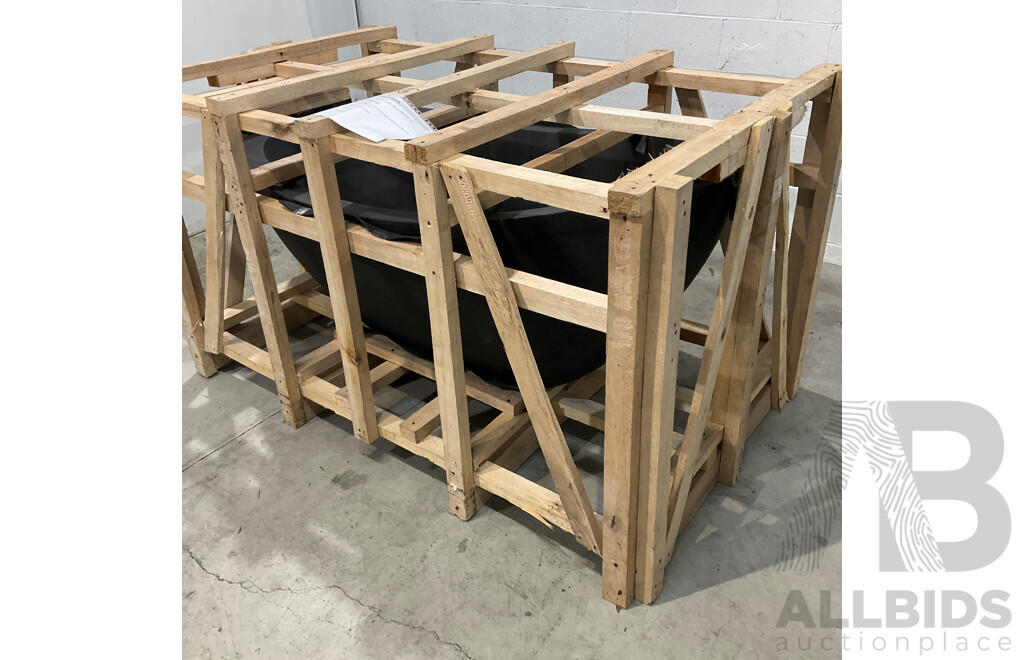 Stone Bath - Black Terrazzo  (150L X 80W X 68/56H ) - ORP $3,800.00