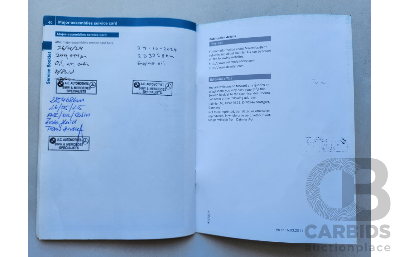 9/2011 Mercedes-Benz C200 CDI BE W204 MY11 4d Sedan Silver Turbo Diesel 2.1L