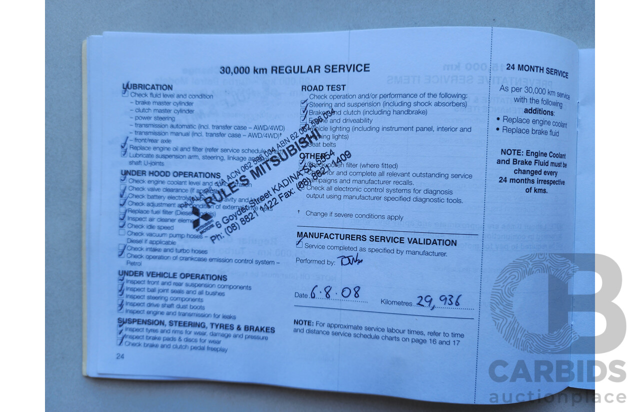 7/2006 Mitsubishi 380 SX DB SERIES II 4d Sedan Blue 3.8L