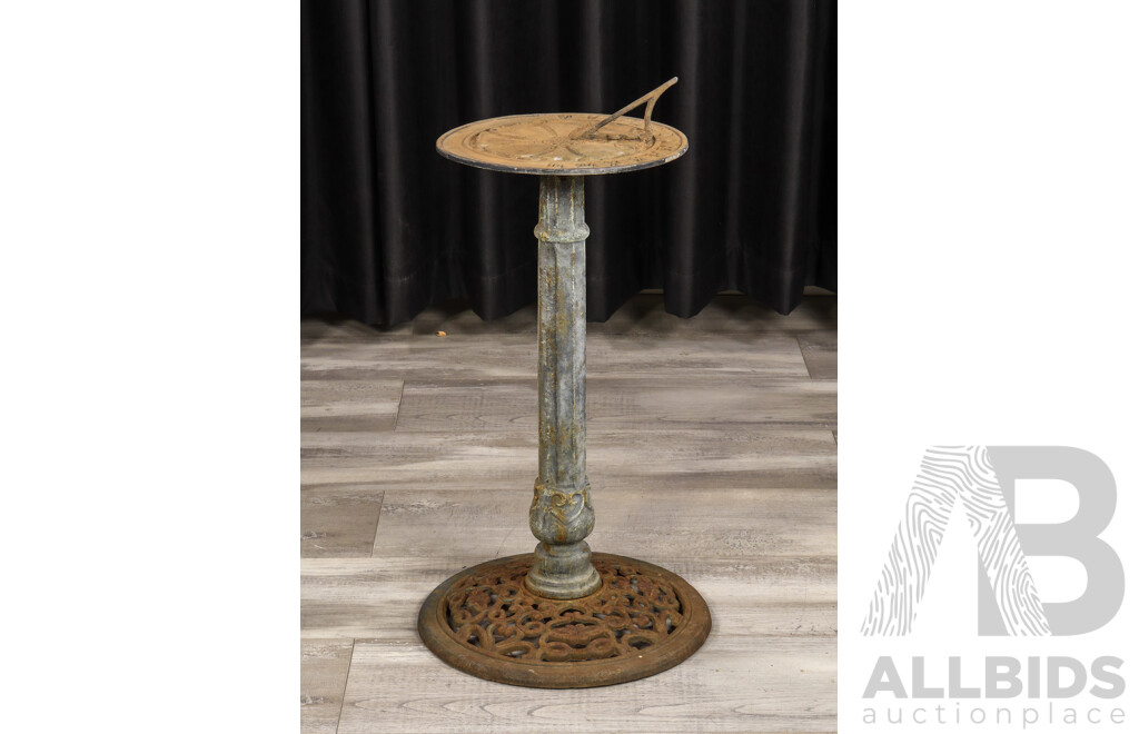 Vintage Cast Iron Sundial