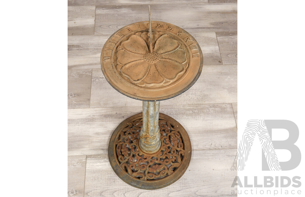 Vintage Cast Iron Sundial