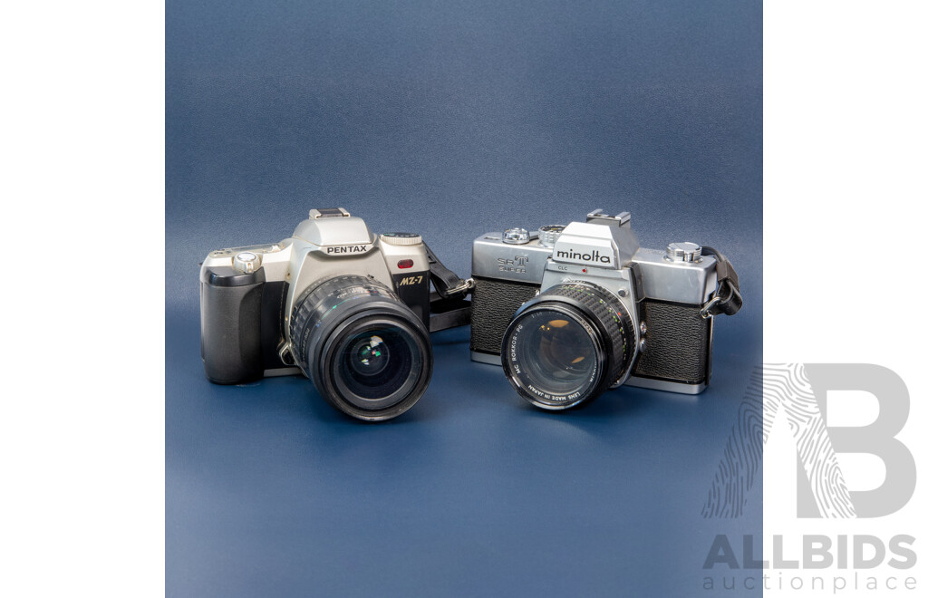 Minolta & Pentax 35mm SLR Cameras with Lenses