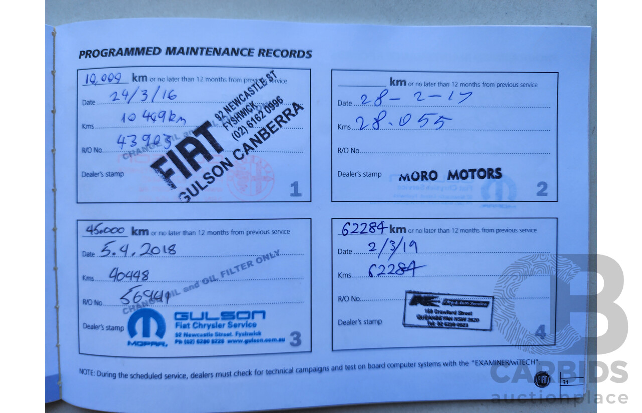 10/2013 Fiat Punto Lounge MY13 5d Hatchback Blue 1.4L