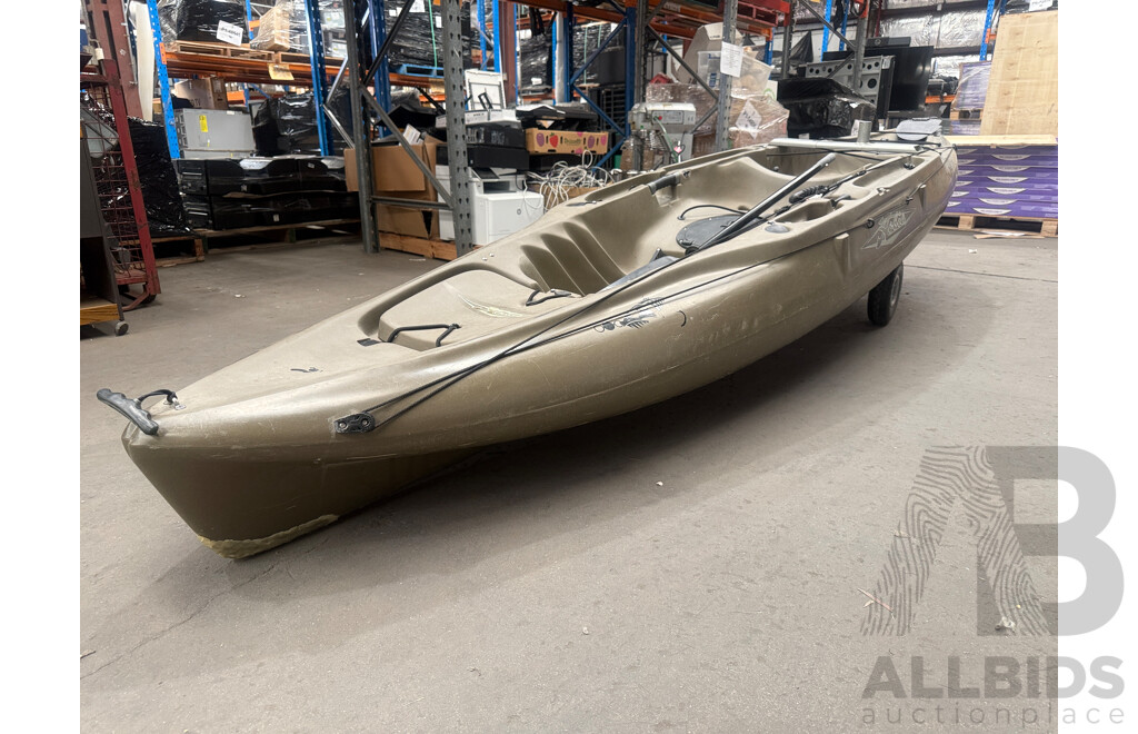 Hobie Mirage Outback Fishing Kayak + Paddles + Trolley