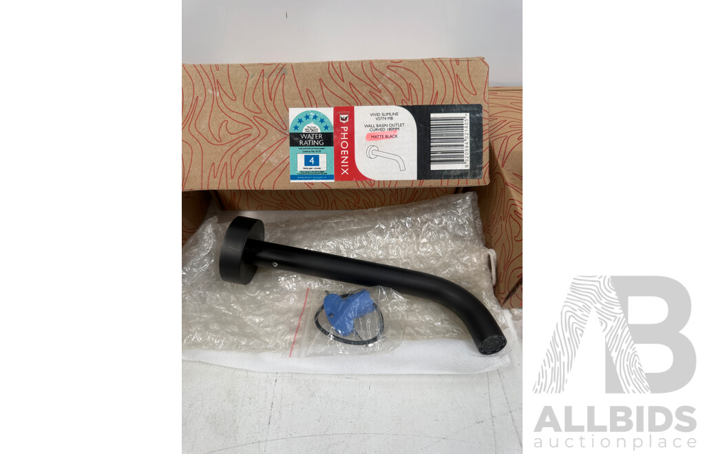 Phoenix 2x Shower Mixer + Phoenix Wall Basin Outlet