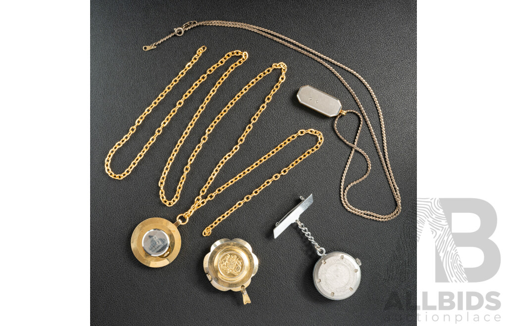 Collection of (4) Vintage Pendant Watches - Buler, Coronet, Rita & Sunlord
