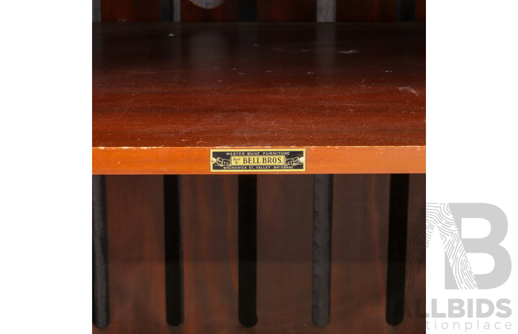 Mahogany Two Door Vintage Entertainment Cabinet by Bell Bros Furniture