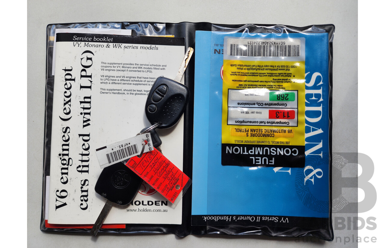 1/2004 Holden Commodore S VYII 4d Sedan Red 3.8L