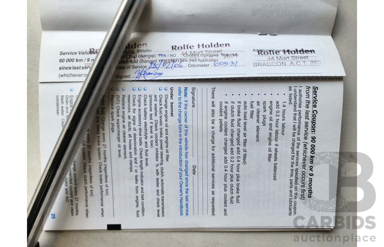 1/2004 Holden Commodore S VYII 4d Sedan Red 3.8L