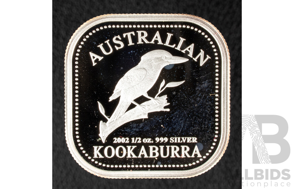 Australian Perth Mint 2002 Silver Proof Square Fifty Cent Coin .999