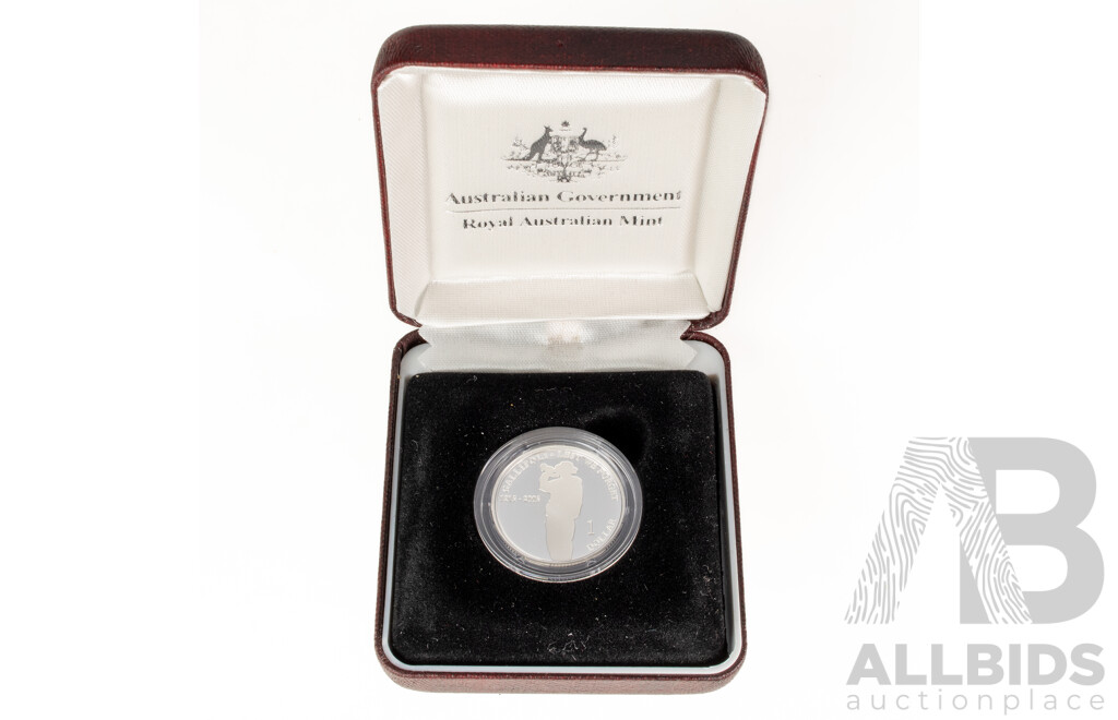 Australian RAM 2005 Silver Proof One Dollar Coin, Gallipoli 1915-2005 .999