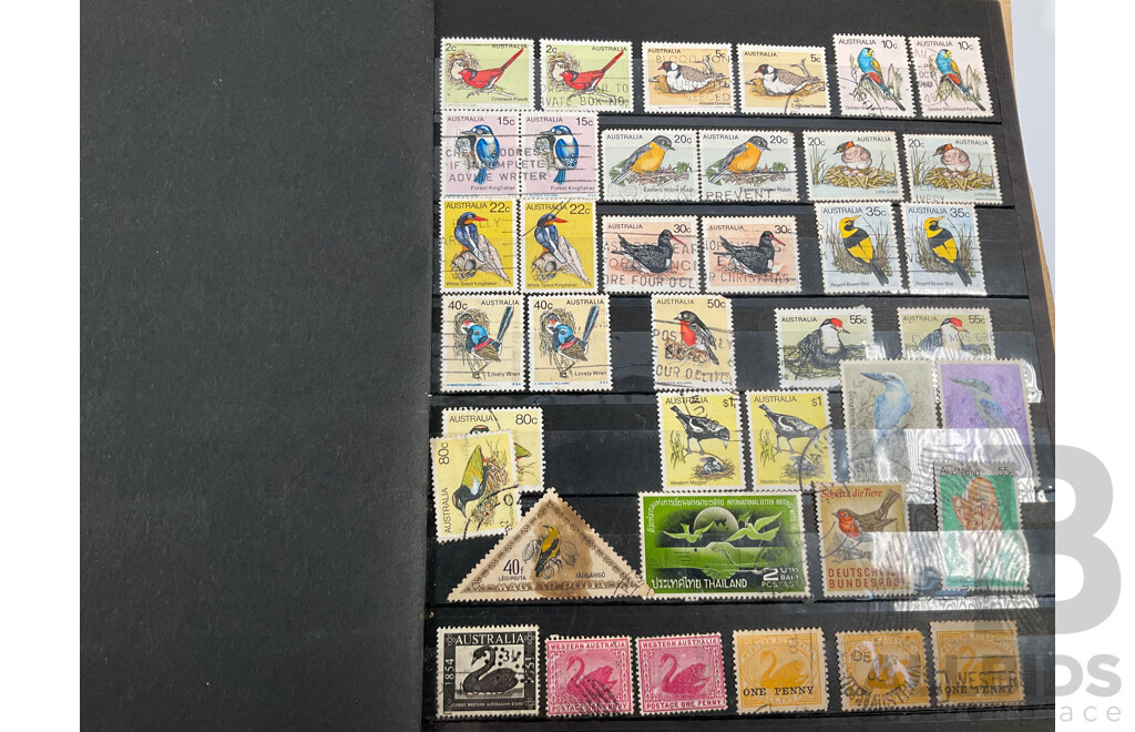 Singapore 1981 Six UNC Coin Set, Four Stamp Albums Including Junior Globe Loose Leaf Stamp Album, Australian Predecimal, Germany, USA, Italy, Belgium, Denmark, Hungary, Netherlands, India, Russia, China