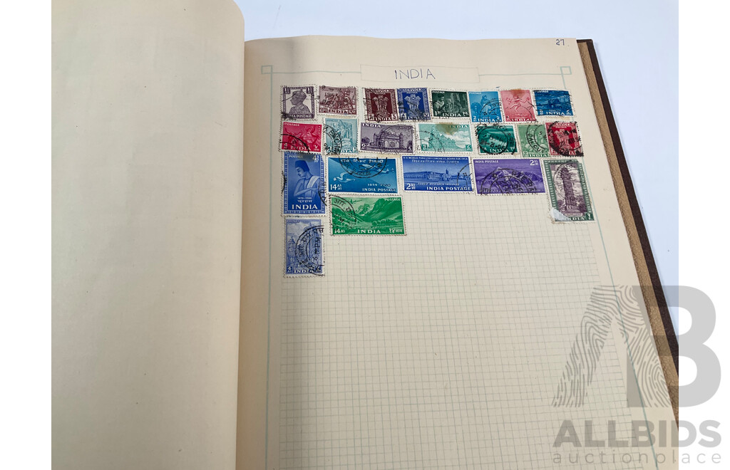 Singapore 1981 Six UNC Coin Set, Four Stamp Albums Including Junior Globe Loose Leaf Stamp Album, Australian Predecimal, Germany, USA, Italy, Belgium, Denmark, Hungary, Netherlands, India, Russia, China