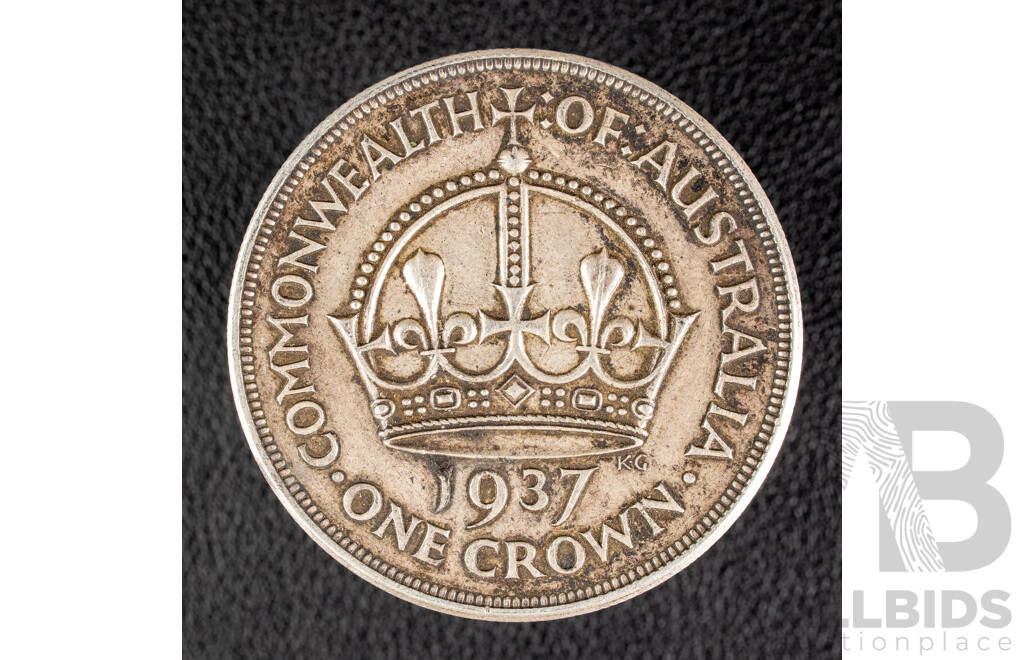 Australian 1937 KGVI Silver Crown .925