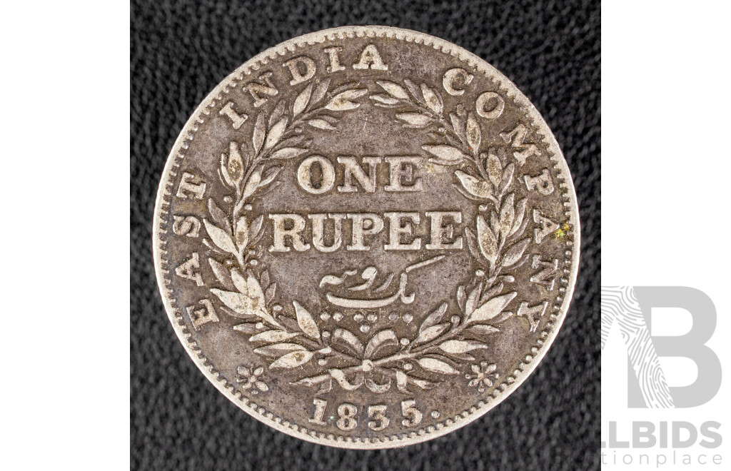 East India Company 1835 Silver Rupee .917