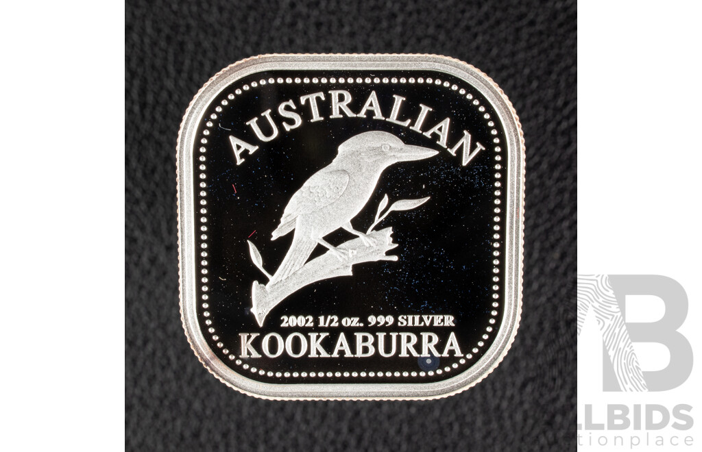 Australian Perth Mint 2002 Silver Proof Square Fifty Cent Coin .999