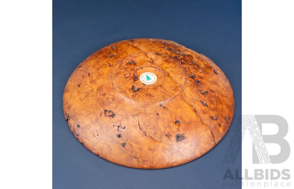 Hand Made Coolabah Burl Wooden Bowl By Cootamundra Bush Products