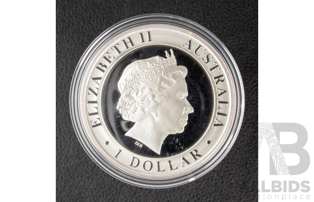 Australian Perth Mint 2004 Silver One Dollar Coin, 35th Anniversary of the First Moon Walk .999