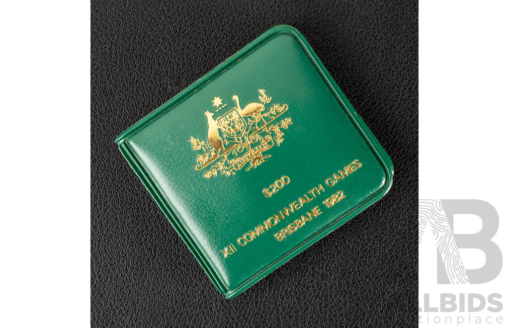 Australian RAM 1982 Gold Two Hundred Dollar Coin, XII Commonwealth Games .916