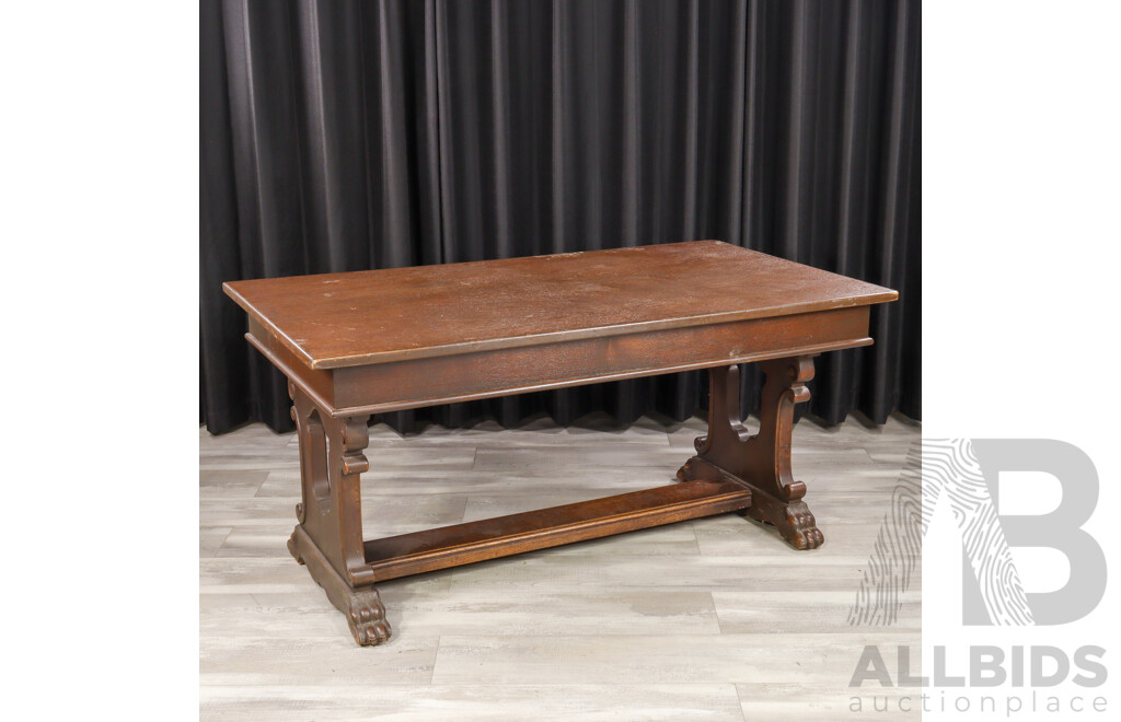 Art Deco Oak Seven Piece Dining Suite