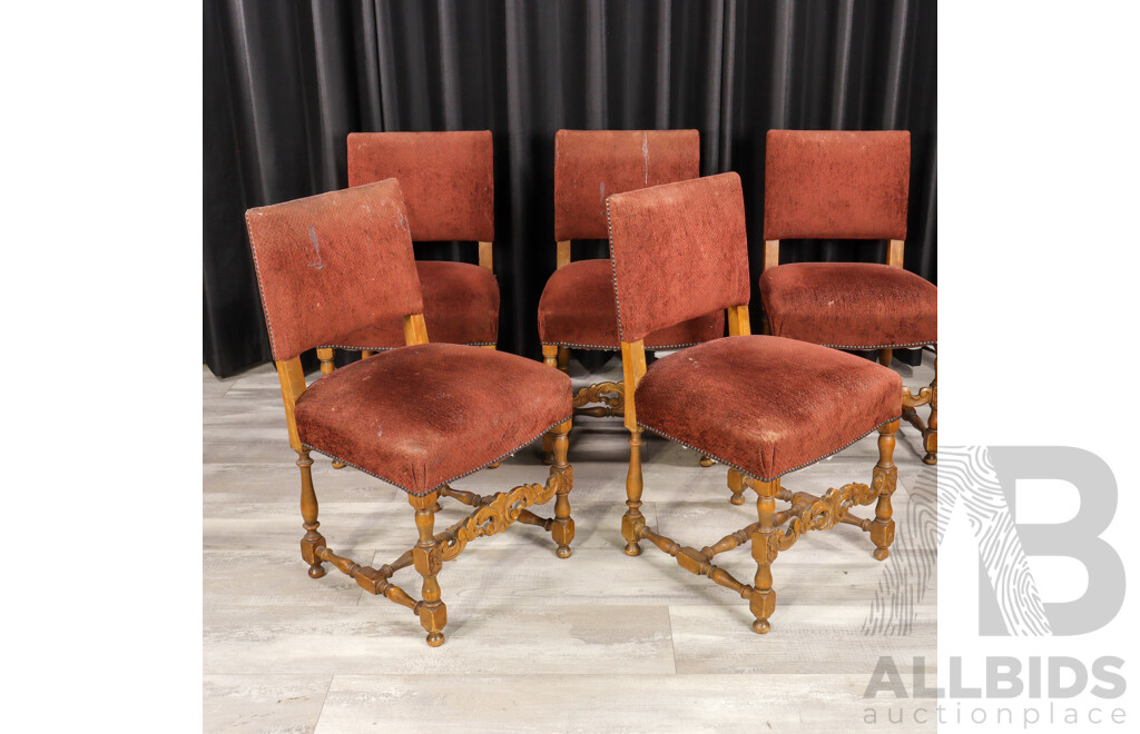 Art Deco Oak Seven Piece Dining Suite