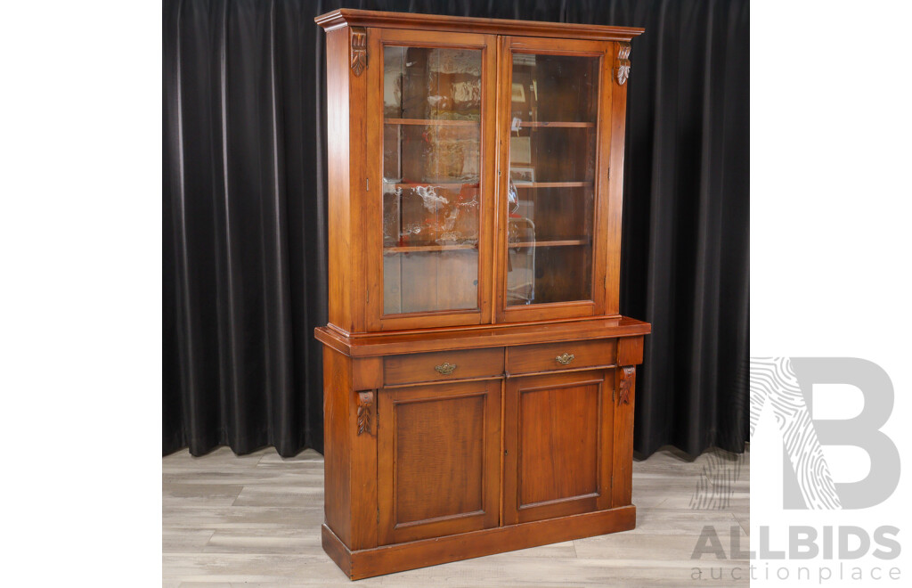Victorian Cedar Two Piece Bookcase