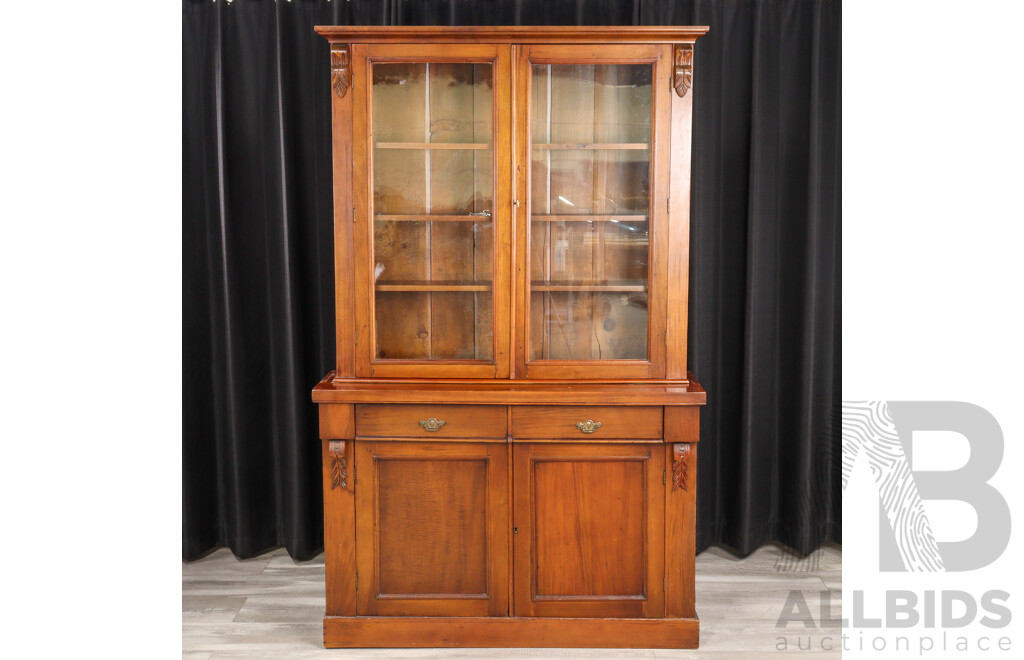 Victorian Cedar Two Piece Bookcase