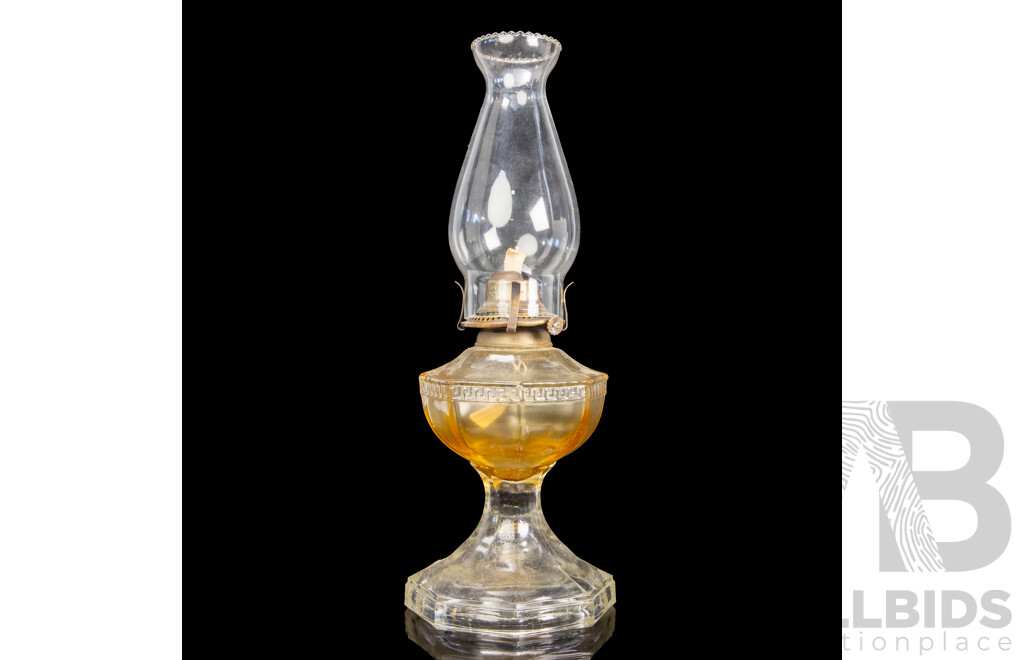 Vintage Glass Oil Lamp