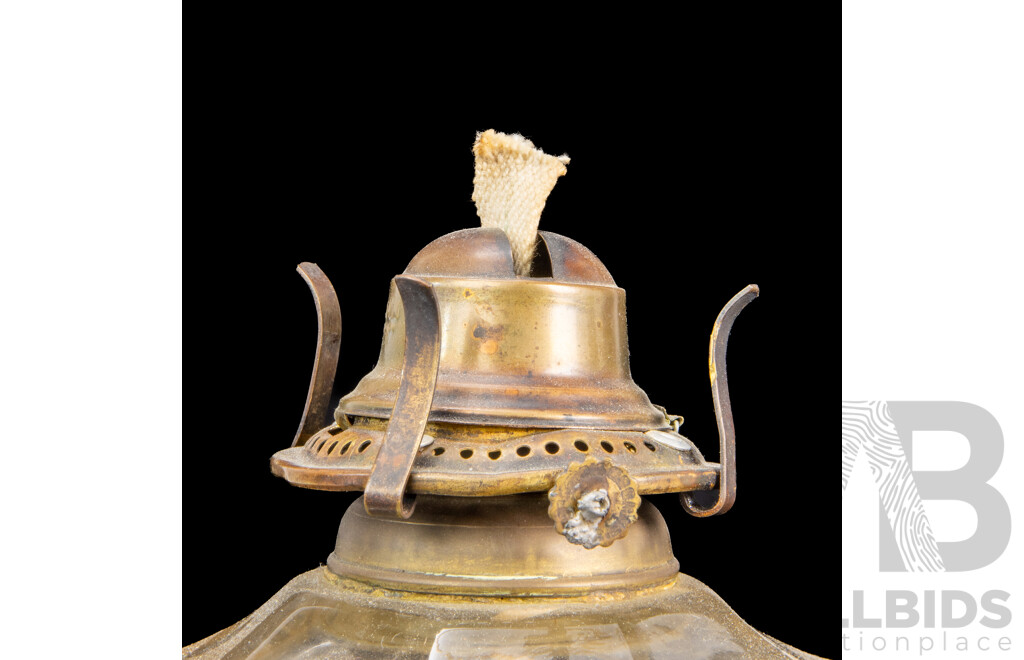 Vintage Glass Oil Lamp